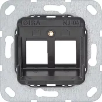 Gira Support Ring 560400 para Modular Jack 4, 2 tomas, antracita