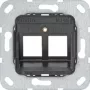 Gira Support Ring 560400 para Modular Jack 4, 2 tomas, antracita