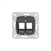 Gira Support Ring 560400 para Modular Jack 4, 2 tomas, antracita