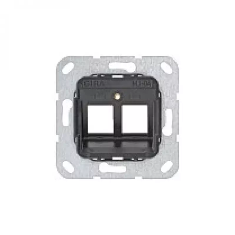 Gira Support Ring 560400 para Modular Jack 4, 2 tomas, antracita