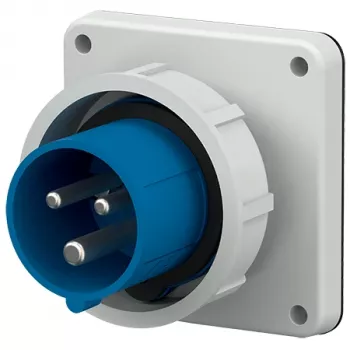 MENNEKES 826 conector macho de empotrar 16A 3 polos 6h 230V IP67 azul