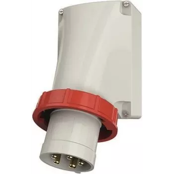 MENNEKES conector macho CEE de aparato 5 polos 125A 400V 6h IP67 en ángulo recto bornes de tornillo rojo