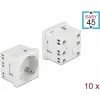 Delock Easy 45 toma tipo F con obturador, blanco RAL 9003, 16 A, 250 V, pack de 10 81324