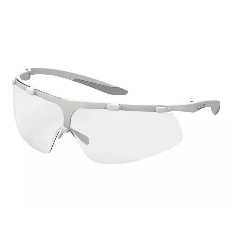 Uvex Super Fit ETC 9178 gafas de protección con antiempañamiento y protección UV, lente transparente, montura antracita/azul 9178415