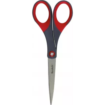 3M Scotch tijeras Precision 180 mm rojo/gris punta acero inoxidable Comfort Grip (1447)