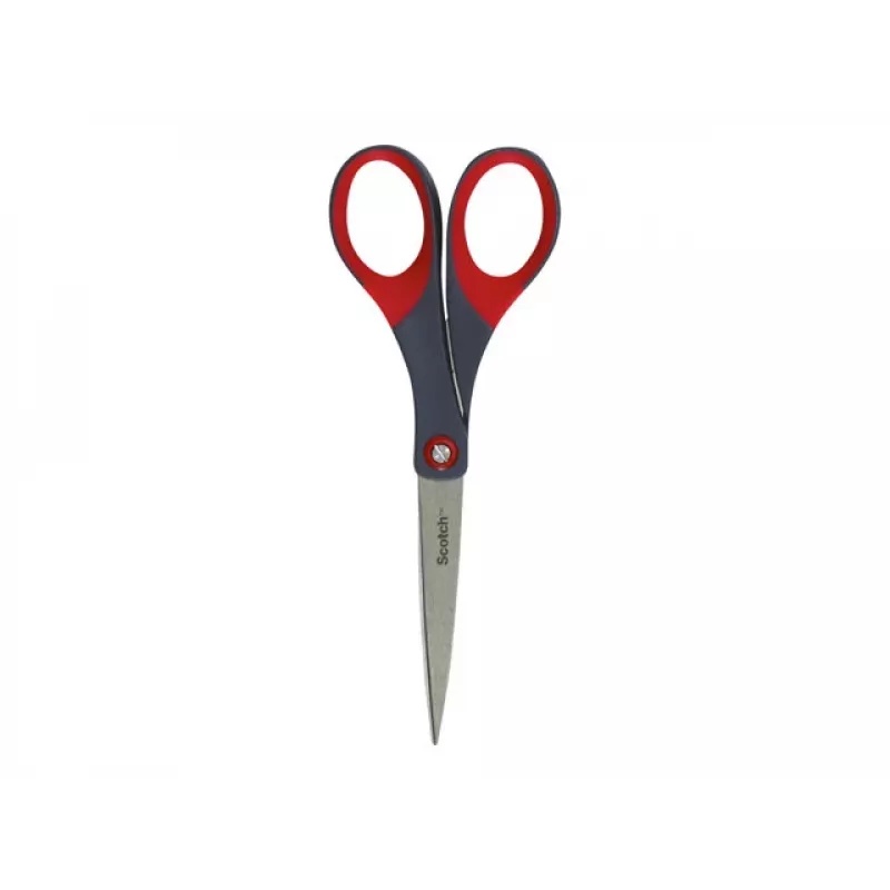 3M Scotch tijeras Precision 180 mm rojo/gris punta acero inoxidable Comfort Grip (1447)