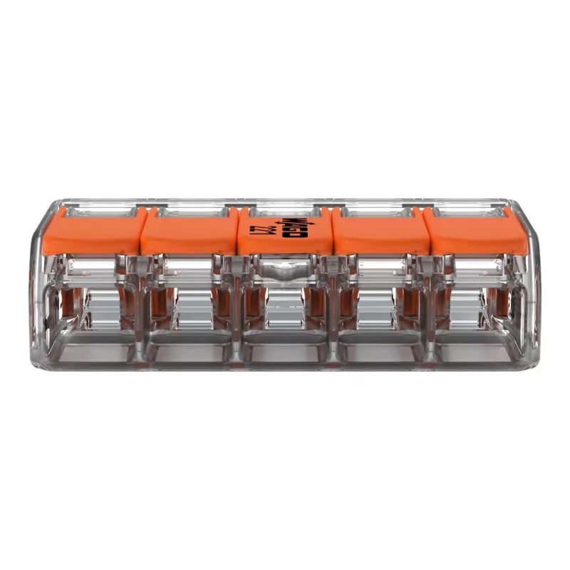 WAGO 221-415 COMPACT regleta de conexión 5 conductores 4 mm², pack de 25