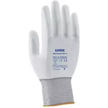 Uvex phynomic lite w guantes de protección, talla 9, gris/blanco 6004109