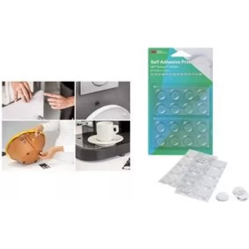 3M Bumpon SJ5300 BL set de topes protectores autoadhesivos transparentes (100 uds.: 50x SJ5302 7,9mm, 30x SJ5312 12,7mm, 20x SJ5344 19,1mm)