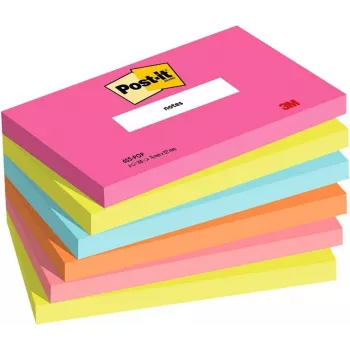 3M Post-it Notes 655-6-POP, 127 x 76 mm, Powerpink, 100 hojas, reutilizables
