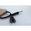 Cordial 14886 cable adaptador en Y de audio conector macho jack estéreo de 6,3 mm a 2x conectores hembra jack estéreo de 3,5 mm 0,3 m cable doble de PVC negro