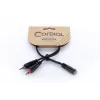 Cordial 14889 cable adaptador en Y de audio conector hembra jack estéreo de 3,5mm a 2x conector hembra RCA 0,3m cable doble de PVC negro