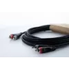 Cordial 14838 cable de audio RCA estéreo 6m negro PVC doble (2x conector macho RCA a 2x conector macho RCA)