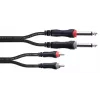 Cordial 14840 cable de audio jack mono de 6,3 mm a RCA 1,5 m negro