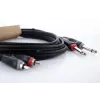 Cordial 14840 cable de audio jack mono de 6,3 mm a RCA 1,5 m negro