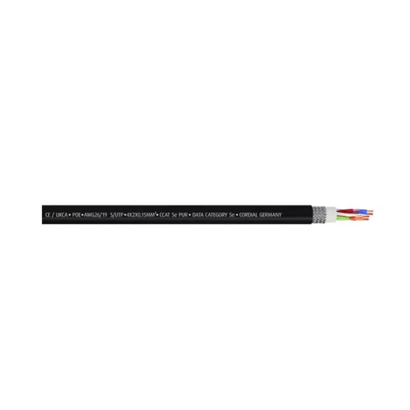 Cordial 15552 cable de red RJ45, CAT 5e S/UTP, 15 m, negro, funda de PUR