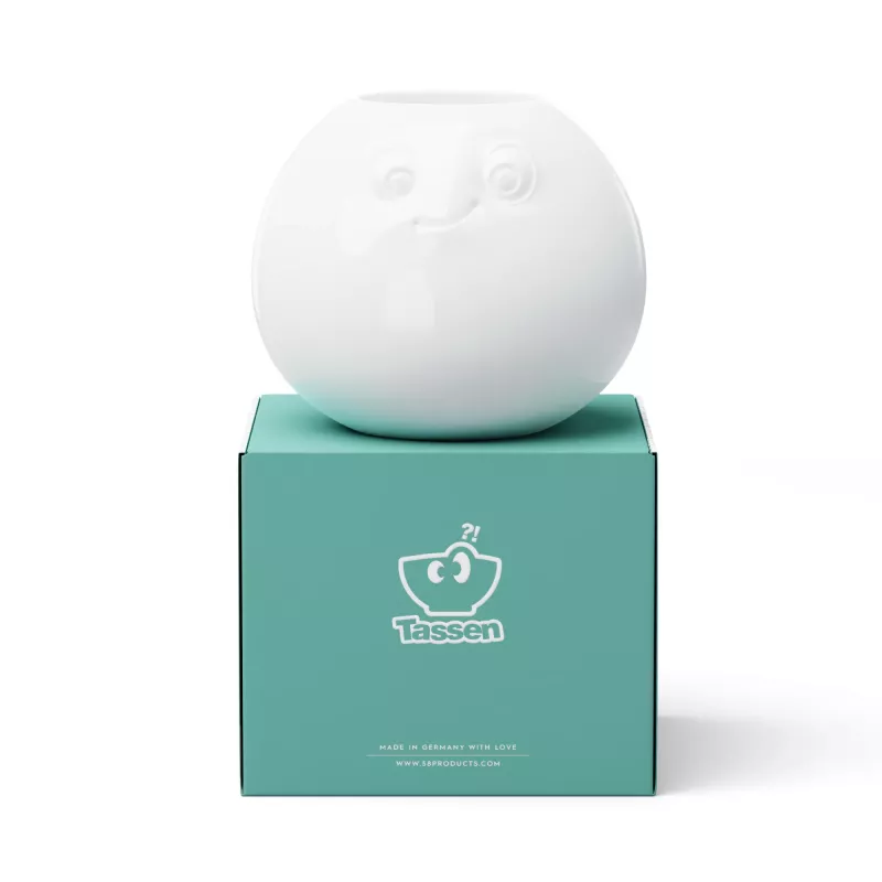 FIFTYEIGHT PRODUCTS jarrón Amüsiert redondo blanco porcelana 200mm