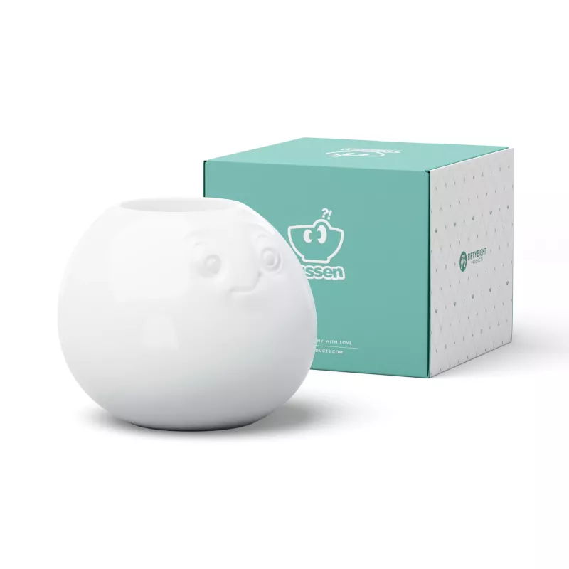 FIFTYEIGHT PRODUCTS jarrón Amüsiert redondo blanco porcelana 200mm