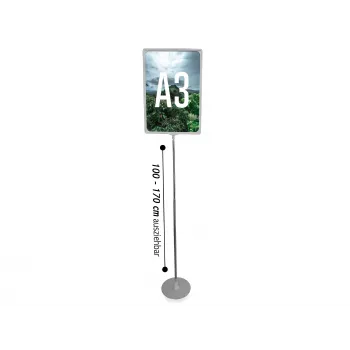 LMG PLSTA3-SI expositor de póster Exclusive A3 plata