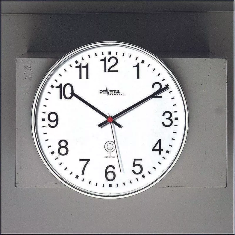 PEWETA reloj de pared radiofónico negro mate plástico 30 cm negro/blanco 51.130.313