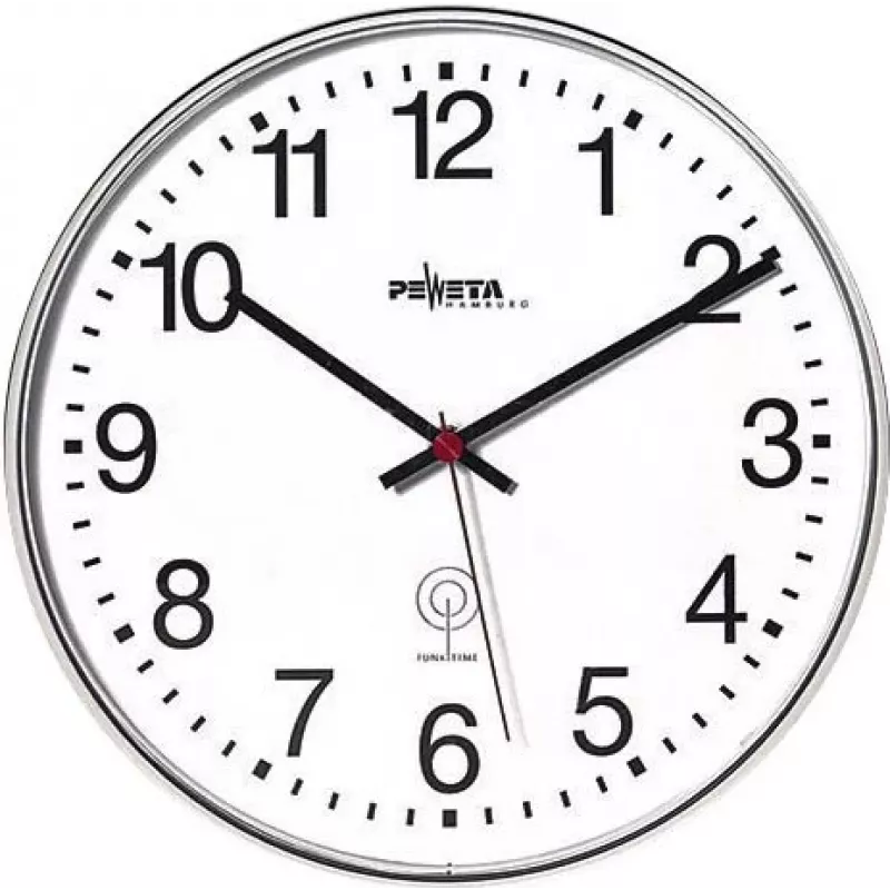 PEWETA reloj de pared radiofónico negro mate plástico 30 cm negro/blanco 51.130.313