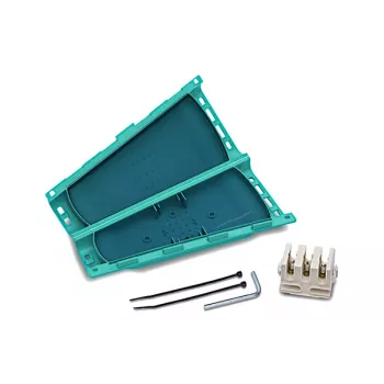 HellermannTyton MB4A soporte autoadhesivo para bridas, polipropileno verde, 130 x 65 mm, para bridas de hasta 10 mm de ancho, 1 unidad 435-00659
