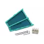 HellermannTyton MB4A soporte autoadhesivo para bridas, polipropileno verde, 130 x 65 mm, para bridas de hasta 10 mm de ancho, 1 unidad 435-00659