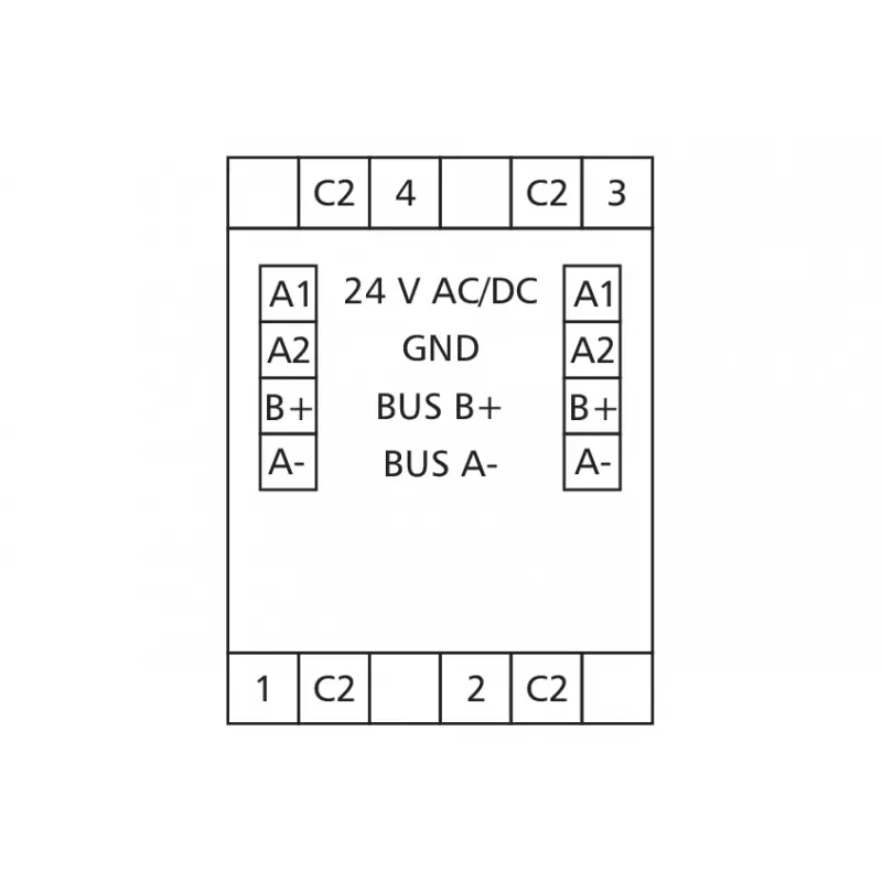 METZ MR-F-AO4 módulo de salida analógica Modbus RTU, 4 canales, RS485, 16 bits, carril DIN 110835130270