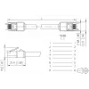 METZ CONNECT 13084U1500-E cable de parcheo VoIP Cat.6 Ultraflex500 conector RJ45 macho a conector RJ45 macho, AWG 26/7, PUR, negro, 1,5 m