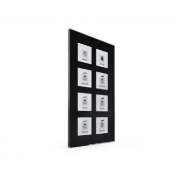 MDT BE-GTT8S.01 pulsador de cristal Plus 8 funciones negro con sensor de temperatura