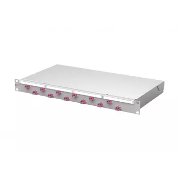 METZ CONNECT VIK panel de parcheo de fibra óptica 12xLC-D OM4 1U 24 fibras 1504507512-F