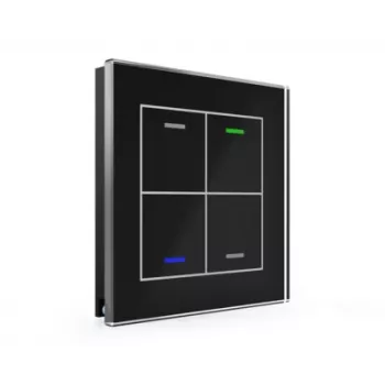 MDT pulsador de cristal II Light 4 funciones RGBW negro BE-GTL4TS.01S