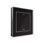 MDT pulsador de cristal II Light 1 función RGBW negro KNX con sensor de temperatura BE-GTL10S.01S