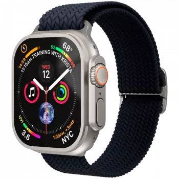 VONMÄHLEN Woven Loop para Apple Watch 44/45/49mm, navy