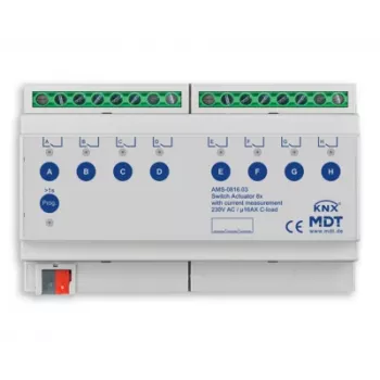 MDT AMS-0816.03 KNX actuador de conmutación, 8 canales, 16 A, 8 TE