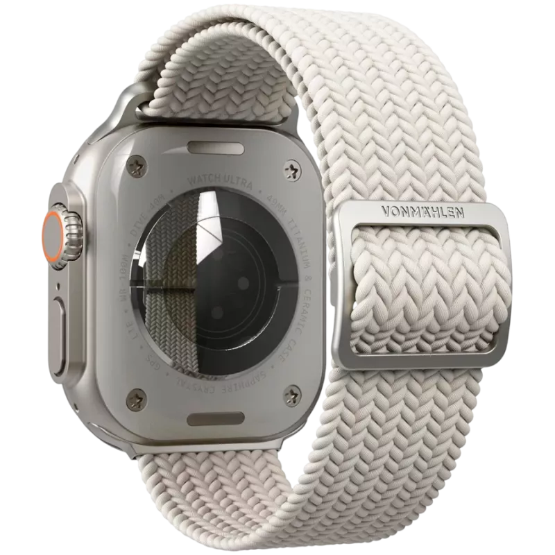 VONMÄHLEN Woven Loop para Apple Watch 44mm, 45mm, 49mm - crema