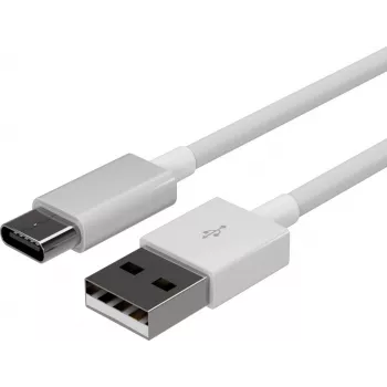 FLEXLINE FL31-13043 cable USB-A a USB-C de carga y sincronización, 2.0, ABS, blanco, 2m