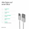 FLEXLINE FL31-13043 cable USB-A a USB-C de carga y sincronización, 2.0, ABS, blanco, 2m