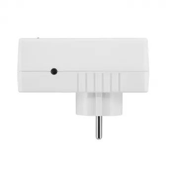 H-Tronic 1114720 Detector de agua con sensor externo, conector macho, 230V AC, alarma acústica 85 dB, salida de relé, cable de sensor 2m