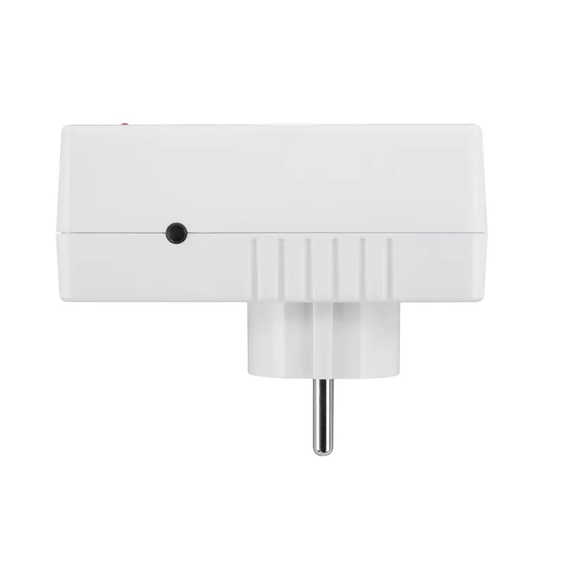 H-Tronic 1114720 Detector de agua con sensor externo, conector macho, 230V AC, alarma acústica 85 dB, salida de relé, cable de sensor 2m