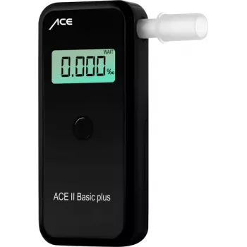 ACE OF SWEDEN ACE Alcoholímetro II Alcoholímetro de aire espirado con sensor electroquímico, 4‰ BAC, pantalla LCD