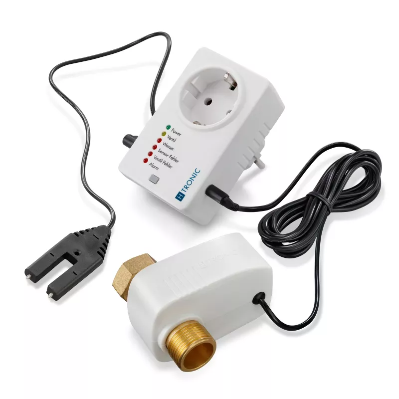 H-Tronic 1114725 Detector de agua con alimentación de red y sensor externo