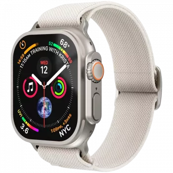VONMÄHLEN Classic Nylon Loop para Apple Watch 40/41/42 mm, crema