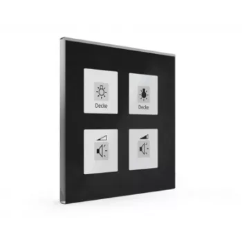 MDT BE-GTT4S.01 Panel táctil de cristal Plus 4 teclas con sensor de temperatura, negro