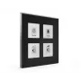 MDT BE-GTT4S.01 Panel táctil de cristal Plus 4 teclas con sensor de temperatura, negro