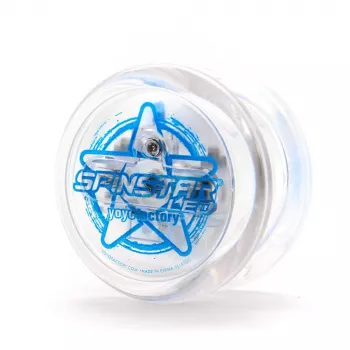 YoYoFactory Spinstar Yo-Yo luminoso en la oscuridad azul de principiante a avanzado