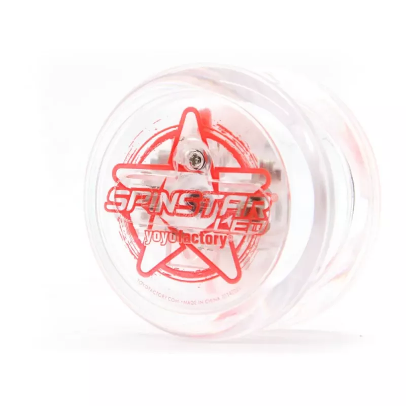 YoYoFactory Spinstar Yo-Yo luminoso en la oscuridad rojo para principiantes a avanzados