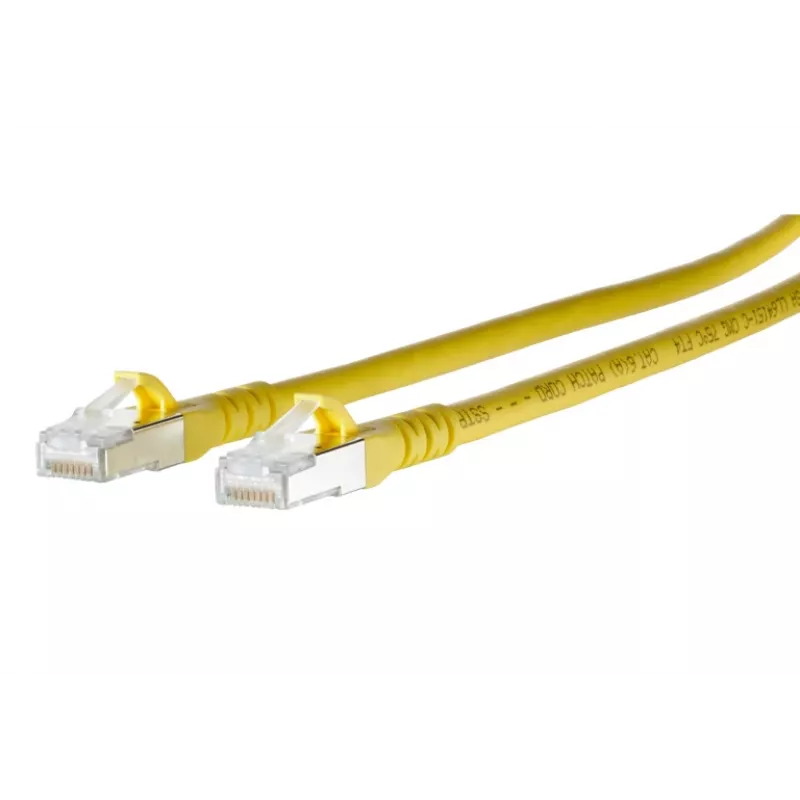 METZ CONNECT 1308450377-E Cable de parcheo Cat6a S/FTP, amarillo, 0,3 m