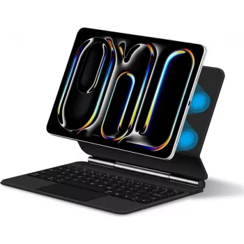 DIGISTOR HK ESR iPad Pro 13 pulgadas (M4, 2024) Funda con teclado con soporte magnético ajustable, funda protectora extraíble, serie Rebound 360, gris
