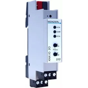 Weinzierl KNX IO 510.1 Actuador de conmutación 5444 con 2 salidas, funciones de lógica y temporizador
